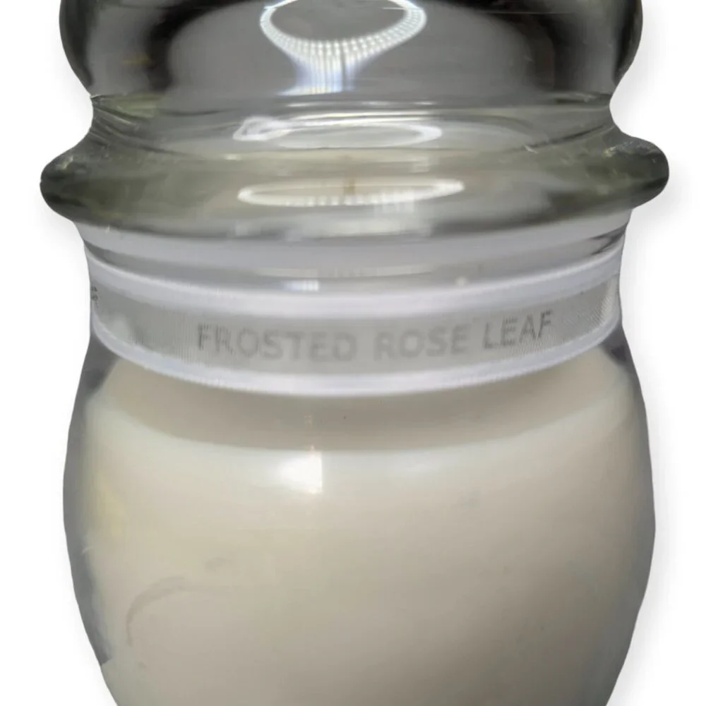 White Barn Candle Co Frosted Rose Leaf Jar Candle 7.5 oz New